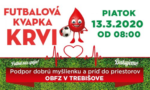 Futbalová kvapka krvi 2020 – ODLOŽENÉ NA NEURČITO