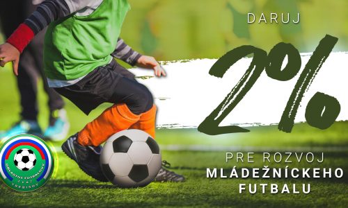 Podporte mládežnícky futbal a darujte 2 percentá z dane za minulý rok ObFZ Trebišov