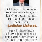 Ladislav Liška st. (1952-2025)