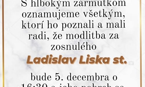 Ladislav Liška st. (1952-2025)